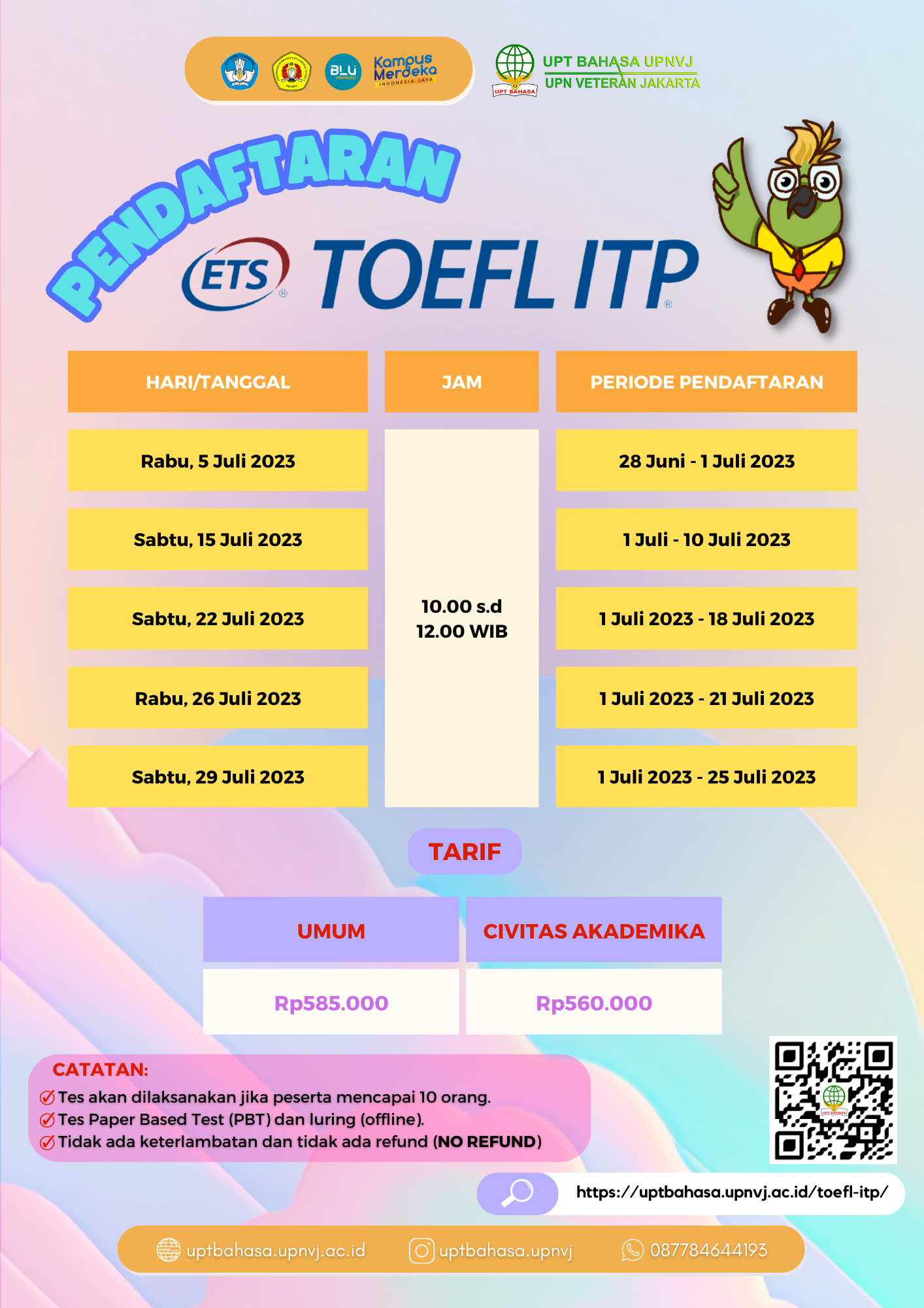 Pelaksanaan Test ELPT dan Toefl ITP — Fakultas Ilmu Sosial dan Ilmu ...